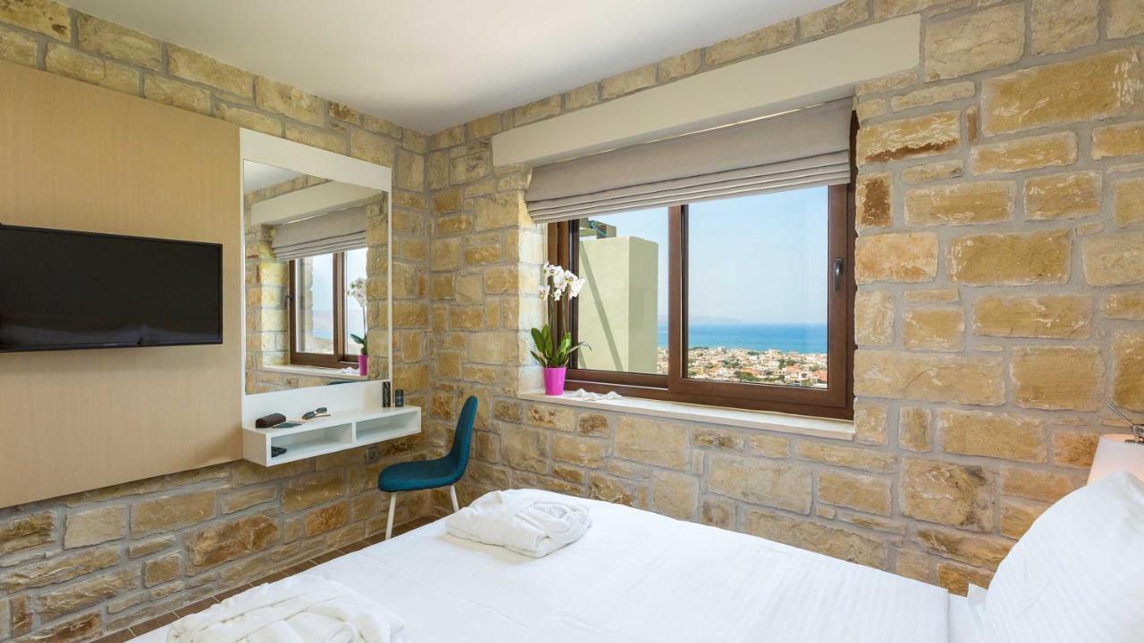 Villa Emilia I Luxury, Amazing Seaview, Next To The Town Kíssamos Exterior foto